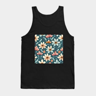 Cute Floral Pattern Tank Top